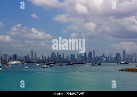 view from the sea of diudad panama Stock Photo