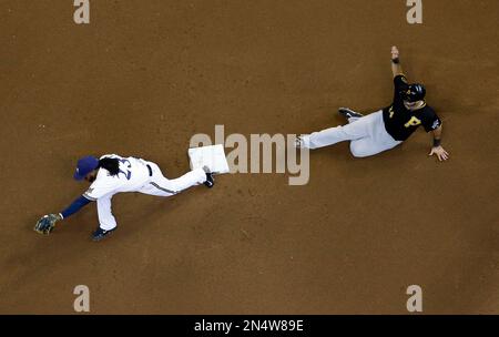 Los Angeles Dodgers' Jimmy Rollins during a baseball game against the St.  Louis Cardinals, Friday, June 5, 2015, in Los Angeles. (AP Photo/Mark J.  Terrill Stock Photo - Alamy