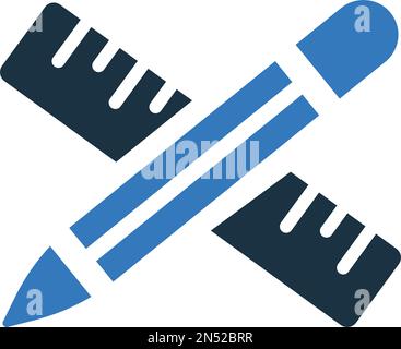 And, pencil, ruler icon - Use for commercial purposes, print media, web or any type of design projects. Vector EPS file. Stock Vector