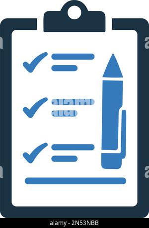 Checklist, report icon. Well organized simple vector illustration Stock ...