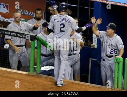 Colorado Rockies' Todd Helton at bat during Game 4 of the baseball World  Series Sunday, Oct. 28, 2007, at Coors Field in Denver. (AP Photo/Jack  Dempsey Stock Photo - Alamy