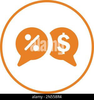 Interest, rate, discount icon. Use for commercial purposes, print media, web or any type of design projects. Stock Vector