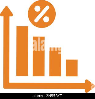 Interest rate, growth icon. Editable Vector design using in commercial purposes. Stock Vector