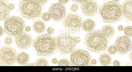 Tumbleweed seamless pattern on white. Dry herb, rolling in wind. Dry weed ball, rolling stem of dead plant decoration in western movie genre style. Me Stock Vector