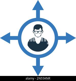 Potential client, target audiences icon - Vector EPS file. Perfect use for print media, web, stock images, commercial use or any kind of design projec Stock Vector