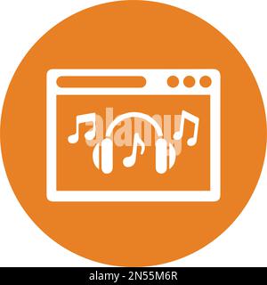 Music, song, online icon - Perfect use for designing and developing websites, printed files and presentations, Promotional Materials and many more. Ve Stock Vector