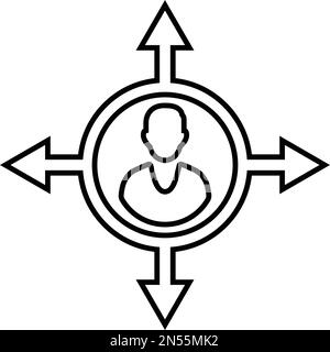 Potential client, target audiences icon - Vector EPS file. Perfect use for print media, web, stock images, commercial use or any kind of design projec Stock Vector
