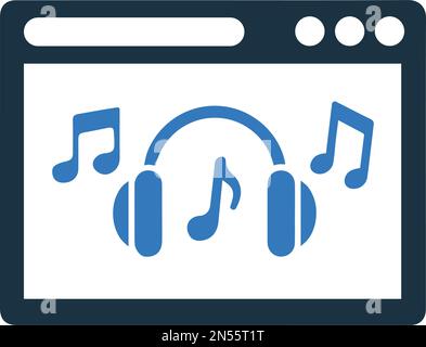 Music, song, online icon - Perfect use for designing and developing websites, printed files and presentations, Promotional Materials and many more. Ve Stock Vector