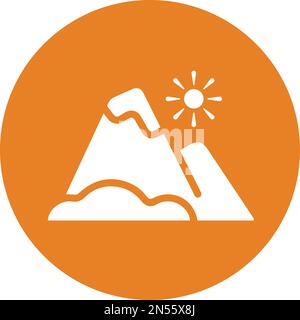 Mountain, mountains icon - Vector EPS file. Perfect use for print media, web, stock images, commercial use or any kind of design project. Stock Vector