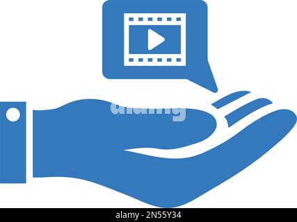 Multimedia, video, hand icon - Perfect use for designing and developing websites, printed files and presentations, Promotional Materials and many more Stock Vector