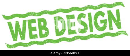 WEB DESIGN text written on green lines stamp sign. Stock Photo