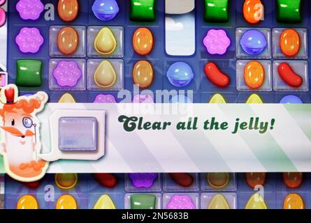 candy crush online entertainment Stock Photo - Alamy