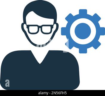 Personal, settings icon - Simple editable vector EPS file. Stock Vector