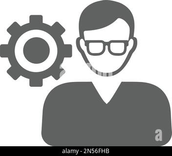 Personal, settings icon - Simple editable vector EPS file. Stock Vector