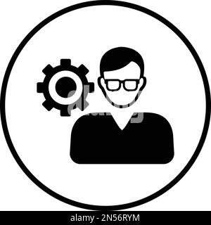 Personal, settings icon - Simple editable vector EPS file. Stock Vector