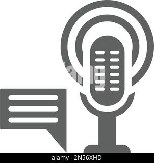 Radio, ad, mic icon - Vector EPS file. Perfect use for print media, web, stock images, commercial use or any kind of design project. Stock Vector