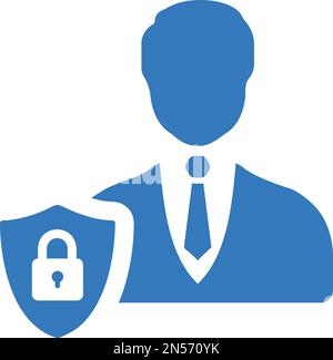 Protection, shield, account, secure icon. use in designing and developing websites, commercial purposes, web or any type of design project. Stock Vector