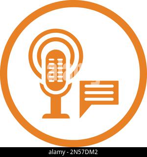 Radio, ad, mic icon - Vector EPS file. Perfect use for print media, web, stock images, commercial use or any kind of design project. Stock Vector