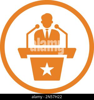 Speaker, spokesperson icon - Vector EPS file. Perfect use for print media, web, stock images, commercial use or any kind of design project. Stock Vector