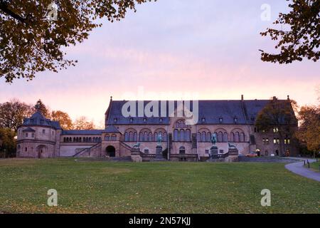 Imperial palace in the evening light, Goslar, UNESCO World Heritage Site, Harz Mountains, Lower Saxony, Germany Stock Photo