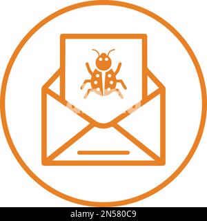 Spam, bug icon - Simple editable vector EPS file. Stock Vector