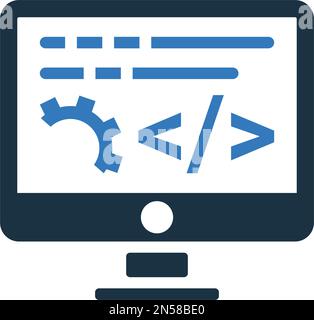 Software, coding, development icon - Simple editable vector EPS file. Stock Vector
