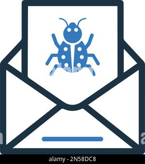 Spam, bug icon - Simple editable vector EPS file. Stock Vector