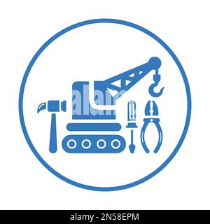 Maintenance, construction work icon - Vector EPS file. Perfect use for print media, web, stock images, commercial use or any kind of design project. Stock Vector