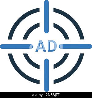 Target, ad icon - Simple editable vector EPS file. Stock Vector