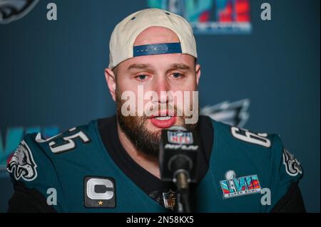 Philadelphia Eagles offensive tackle Lane Johnson (65) walks off the field  against the New York Giants during an NFL football game Sunday, Dec. 11,  2022, in East Rutherford, N.J. (AP Photo/Adam Hunger