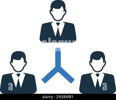 Teamwork, hierarchy icon - Simple editable vector EPS file. Stock Vector