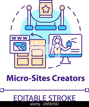 Micro sites creators concept icon Stock Vector