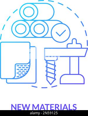 New materials blue gradient concept icon Stock Vector