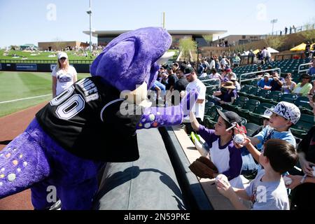 The Santa Fe New Mexican - Colorado Rockies mascot Dinger and