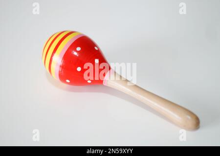 Maracas on a white isolated background Stock Photo