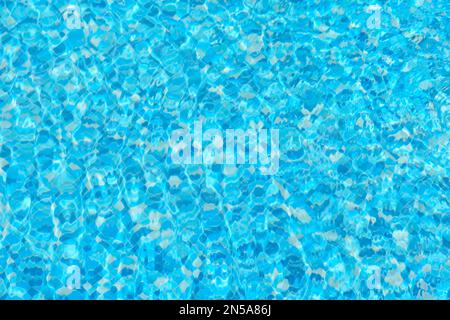 blue pool surface, pool water background Stock Photo