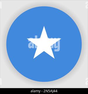 Somalia Flat Rounded Flag Icon Button Vector Stock Vector