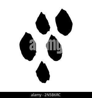 Vector grunge round brushes. Black stroke, stain, ink, dry brush image. A dirty artistic hand-drawn element isolated on white background. Circle paint Stock Vector