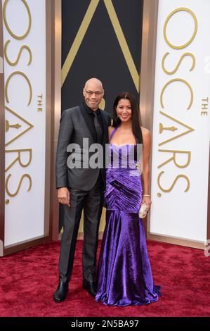 John Ridley, left, and Gayle Ridley arrive at the 45th NAACP Image ...