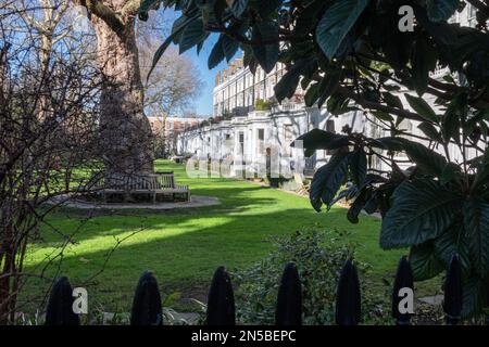 Onslow Gardens Private Gardens, South Kensington, London SW10. Stock Photo