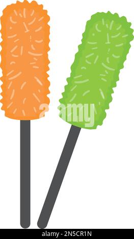 Cleaning brushes icon cartoon vector. Cleaner equipment Stock Vector