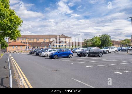 Ayr, Scotland, UK - June 05, 2022: University Hospital Ayr situated on the grounds of the old Ailsa Hospital was opened in 1991 In March 2012 it enter Stock Photo