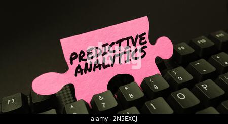 Text showing inspiration Predictive Analytics. Business concept Optimize Collection Achieve CRM Identify Customer Stock Photo