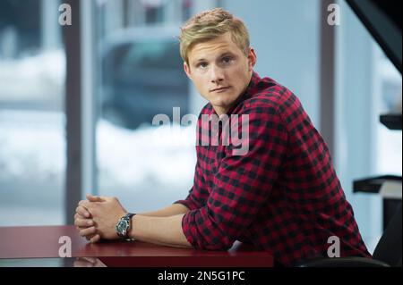 14 Canadian Actor Alex Ludwig Appears On The Morning Show Stock