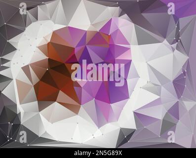 dim gray, gainsboro, dark slate blue, gray, medium orchid, maroon, dark magenta, medium purple, saddle brown colors abstract polygon horizontal vector Stock Vector