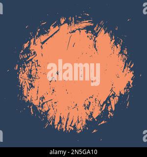 Abstract orange dark blue old rough design. Grunge texture background. Stock Vector