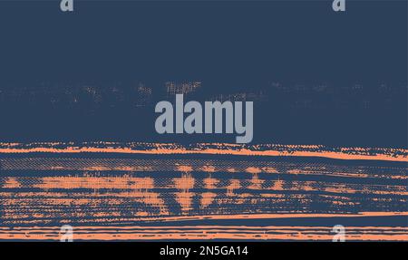 Grunge texture background. Abstract orange dark blue old rough retro design Stock Vector
