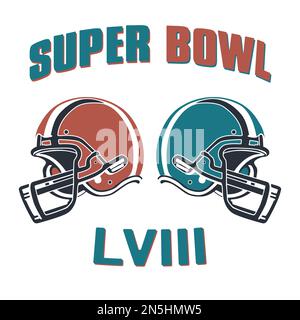 American Football Helmets and Ball Illustration Stock Vector Image ...