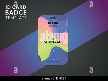 Modern and clean business id card template. professional id card design template Stock Vector
