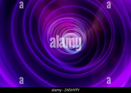 Tunnel light wave of energy with elegant glowing lines. Abstract technology background. Stock Photo